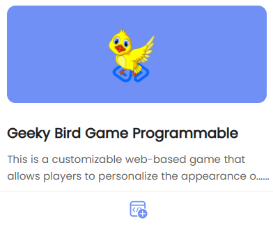 Geeky Bird Game Programmable